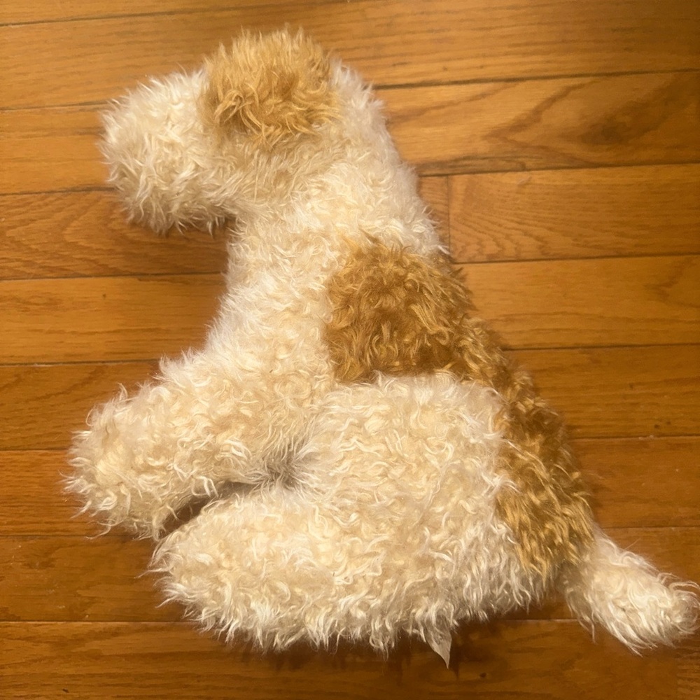 Airedale Terrier Dog Plush Toy Brown & White 10” Stuffed Animal Fable Toy Corp
